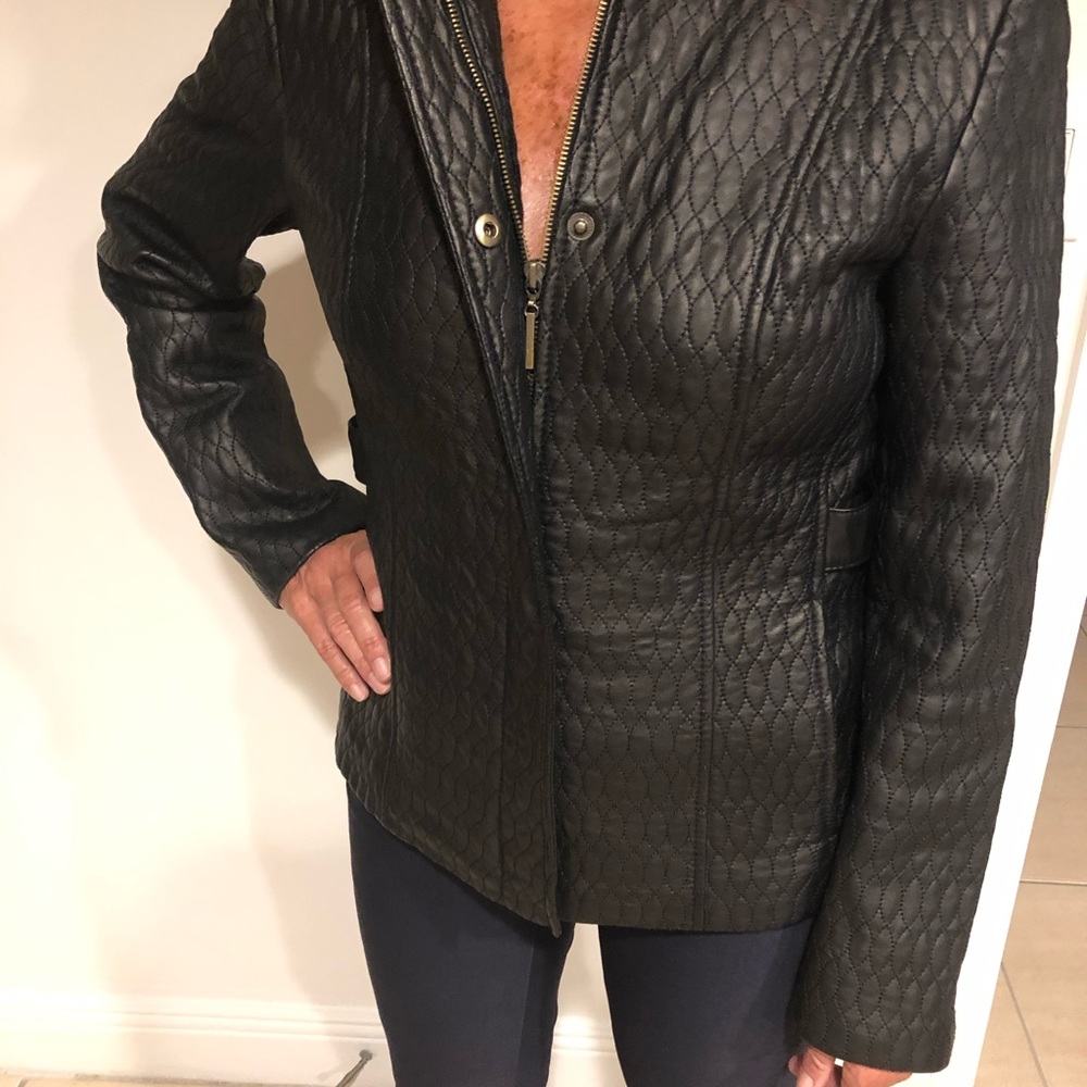 Leather jacket.